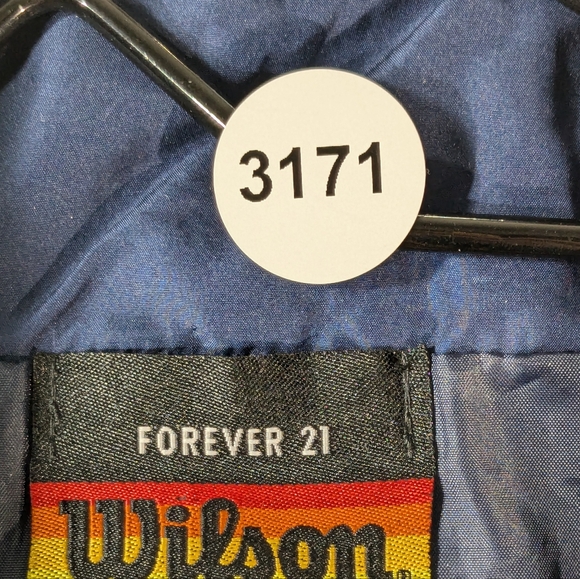 WILSON FOREVER 21 Womens L Windbreaker Jacket Colorblock Retro Half Zip Pullover - Picture 3 of 15
